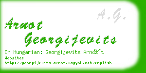 arnot georgijevits business card